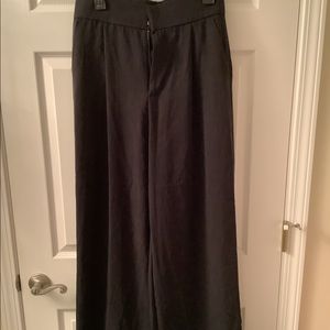 Zara black wide leg trousers size L